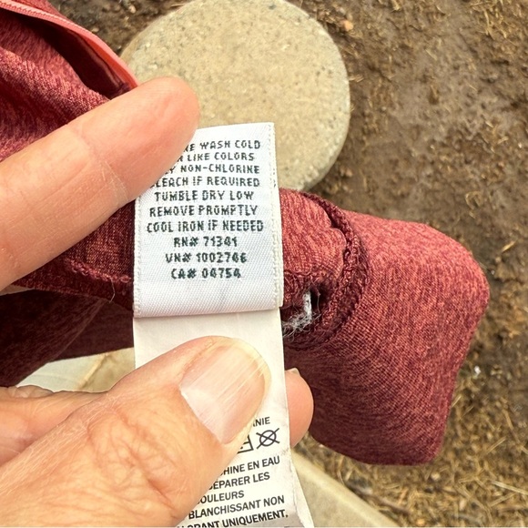 L.L. Bean Cozy Sweatshirt w/ Hood Full Zip Women’s Small Deep Rosewood Heather - Picture 10 of 11